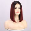 Ins Hot Short Bob Ombre Burgundy Mini Lace Wigs