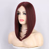 Wine RedLace Wigs Short Straight Lace Front Wig for Women