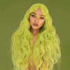 Grass Green Handmade Synthetic Lace Front Wigs Cosplay Party Use