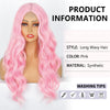 Ins Hot Middle Part Long Wavy Curly Hair Many Colors Small Lace Wig