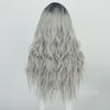 Long Gray Curly Wavy Mini Lace Wig For Women - Effortless Glamor