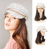 White Hat Big Waves And Straight Hair Cap Wigs - Effortless Glamor