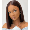 Ins Hot Dark Brown Short Bob Mini Lace Front Wigs For Daily Use