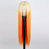 Ins Hot Long Blonde Orange Cosplay Mini Lace Wigs - Effortless Glamor