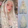 Ins Hot Long Curly Mini Lace Front Blonde Wigs - Effortless Glamor