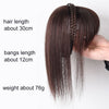 100% Human Hair Clip in Cute Bangs Extensions Hairpiece - Effortless Glamor