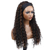 Afro Curly Long Brown Natural Water Wave Wig with Headband - Effortless Glamor