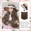 Summer Hat Wigs With Curly And Straight Hair - Effortless Glamor