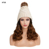 Curly Wavy Knit Cap Wig - Effortless Glamor