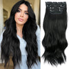 4pcs/set Long Wavy Hair Extensions Clip In Hair Extensions - Effortless Glamor