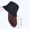 Black Bucket Cap Short Straight Hair Wig Suitable For Daily Party Use - Effortless Glamor