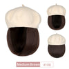 Wigyy White Bob Hat Wig 9.5 Inch Straight Short Synthetic Bobo Wigs - Effortless Glamor