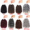 8inches Ombre Braiding Hair Jumpy Wand Curl Crochet Braids Synthetic Crochet Hair Extension for Black Women - Effortless Glamor