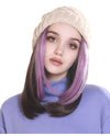 Beanie Hat with Hair Extensions Attached Straight Short BobWig - Effortless Glamor