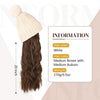 WigyyIns Hot Hat Hair Extension Long Wavy Curly White Hat Wig - Effortless Glamor