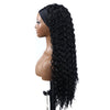 Afro Curly Long Brown Natural Water Wave Wig with Headband - Effortless Glamor