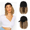 Ins Hot Baseball Cap Hair with 14 inch Wave Curly BobWig - Effortless Glamor