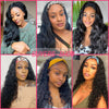 Natural Black Body Wave Headband 28''withWig - Effortless Glamor