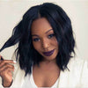 Natural Black Bob Wave Hot Mini Lace Front Wig - Effortless Glamor