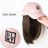 Pink Baseball Cap Hat Wigs - Effortless Glamor