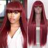 Brown Long Straight Wig Natural Middle Point Heat Resistant Mini Lace Front Wigs - Effortless Glamor