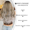 Women's Long Curly Hair In The Middle Part Of The Big Wave Of Gray And Gold Mixed Color Pick Dye Wig