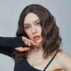 Wavy Brown & Black Bob Mini Lace Front Wig - Effortless Glamor