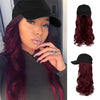 Ins Hot24" Long Curly Wavy Hairpiece Adjustable Baseball Cap Attached Natural Wig for Women Girls Bleach Blonde - Effortless Glamor