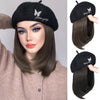 Beret For Medium Length Short Curly Hair - Effortless Glamor