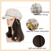 White Hat Big Waves And Straight Hair Cap Wigs - Effortless Glamor