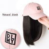 Pink Baseball Cap Hat Wigs - Effortless Glamor