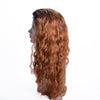 24 Inch Long Ombre Brown Curly Wavy Wig Natural Looking Fluffy Layered Wig - Effortless Glamor