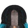 2021 Black to Blue Straight Mini Lace Front Wigs - Effortless Glamor