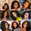 40CM Brazilian Kinky Curly Bob Lace Front Human Hair Wigs - Effortless Glamor