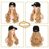 Black Duck Tongue Cap Wavy Long Curly Wig - Effortless Glamor