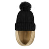 beanie Hat with Hair Extensions Cap Attached 9.5'' Straight Short Bob Hairpiece Wig - Effortless Glamor