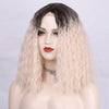 Ombre Blonde Short Kinky Curl Mini Lace Front Wigs - Effortless Glamor