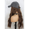 Brown Hair Removable Black Baseball Cap Wig - Effortless Glamor