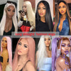 Long Straight Brown Mix Blonde Wigs for Women Middle Part Cosplay Wig - Effortless Glamor