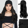 Ins Hot24" Long Curly Wavy Hairpiece Adjustable Baseball Cap Attached Natural Wig for Women Girls Bleach Blonde - Effortless Glamor