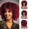 Short Afro Kinky Curly Blond Wig with Bangs