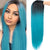 2021 Black to Blue Straight Mini Lace Front Wigs - Effortless Glamor