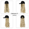 Ins Hot24" Long Curly Wavy Hairpiece Adjustable Baseball Cap Attached Natural Wig for Women Girls Bleach Blonde - Effortless Glamor