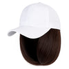 Ins Hot Baseball Cap with 14'' Hair Extensions Adjustable Wig - Effortless Glamor