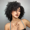 Short Black Kinky Curly Synthetic Lace Front Wigs