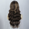 Ins Hot Brown Mixed Blonde Long Wavy Mini Lace Front Wigs - Effortless Glamor