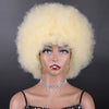 Afro Kinky Curly Wig Short Orange Fluffy Wigs with Bangs