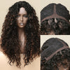 Short Black Kinky Curly Synthetic Lace Front Wigs