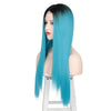 2021 Black to Blue Straight Mini Lace Front Wigs - Effortless Glamor