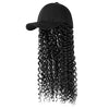 Ins Hot Baseball Cap with20 Hair Extensions Adjustable Wig Hat Attached African Kinky Curly Hairpiece - Effortless Glamor